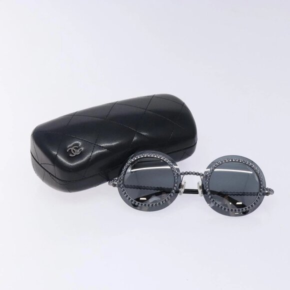 CHANEL Sunglasses plastic Black CC Auth 131207V - Picture 12 of 13